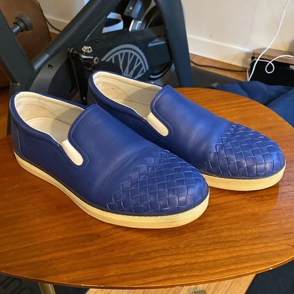 Bottega Veneta men’s woven leather slip on shoe, EU size 41.5 (US 9-9.5) - Picture 2 of 5